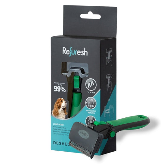 Refuresh Deshedding Dog/ Cat Brush for Long hair - Green