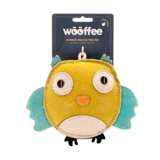 Handmade Leather Dog Toy - Cute Owl