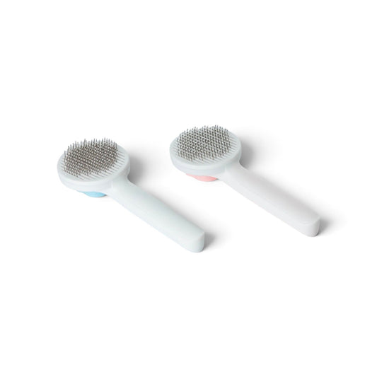 Refuresh Slicker Brush with Kitty Design - Blue